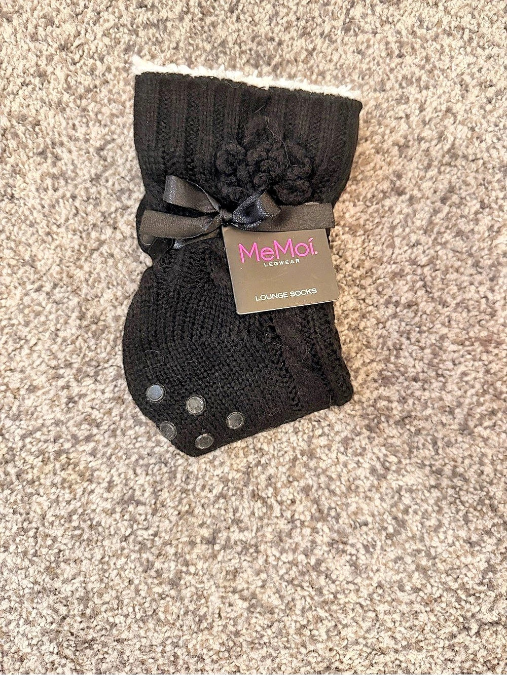 MeMoi Knit Fingerless Gloves Black NWT